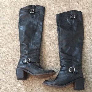 Steve Madden black leather boots